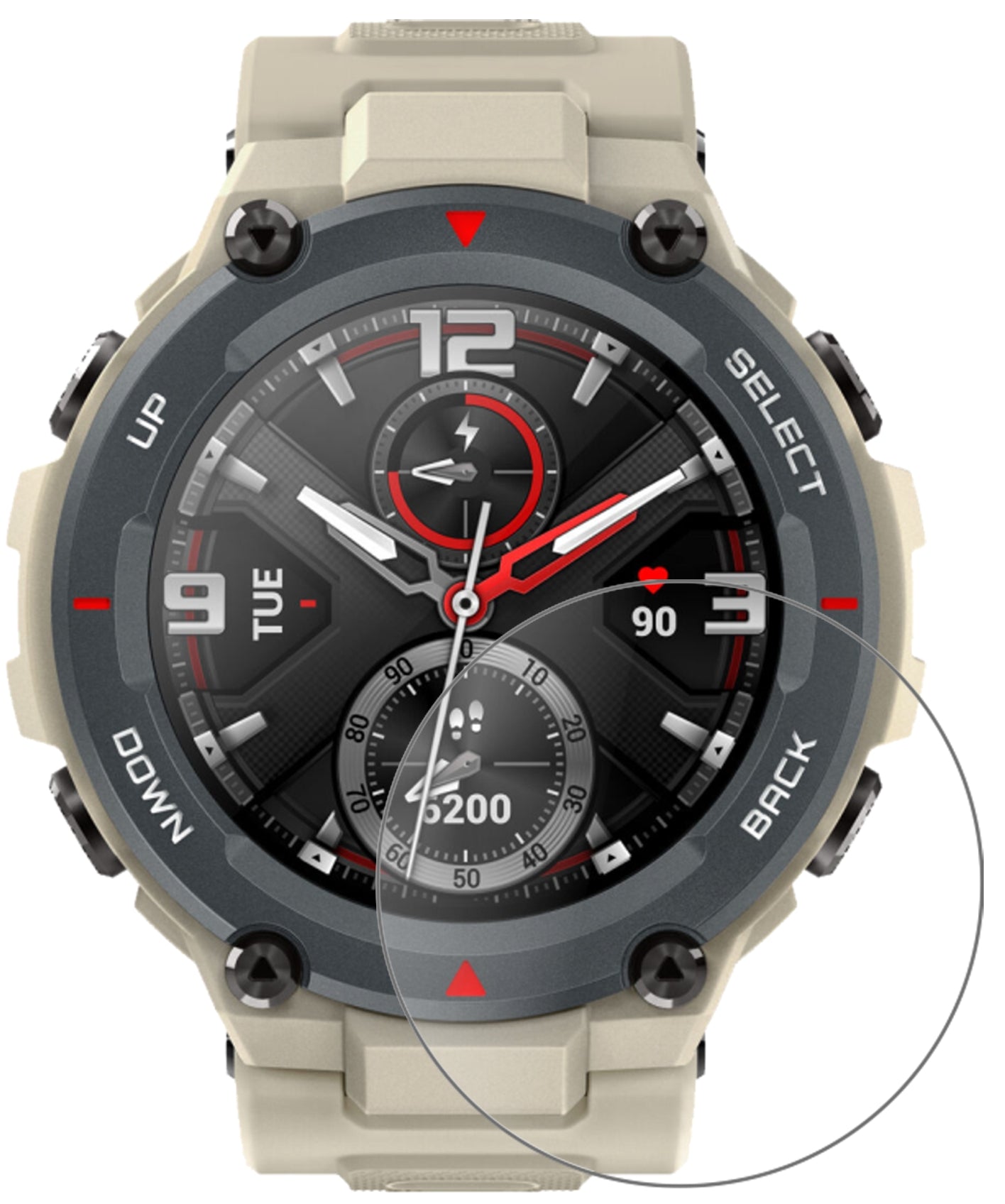 1x 9H Schutzfolie matt für Huami Amazfit T-Rex Panzerfolie
