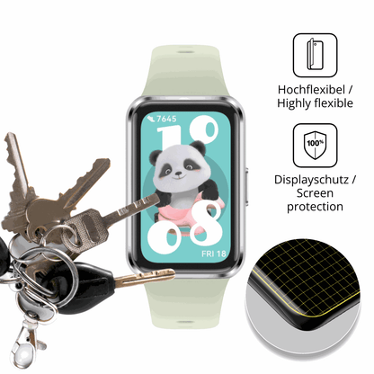 dipos Displayschutz f�r Huawei Band 11, transparente Oberfl�che, perfekte Passform auch f�r die Rundungen