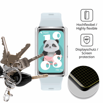 dipos Displayschutz f�r Huawei Band 11 Pro, transparente Oberfl�che, perfekte Passform auch f�r die Rundungen