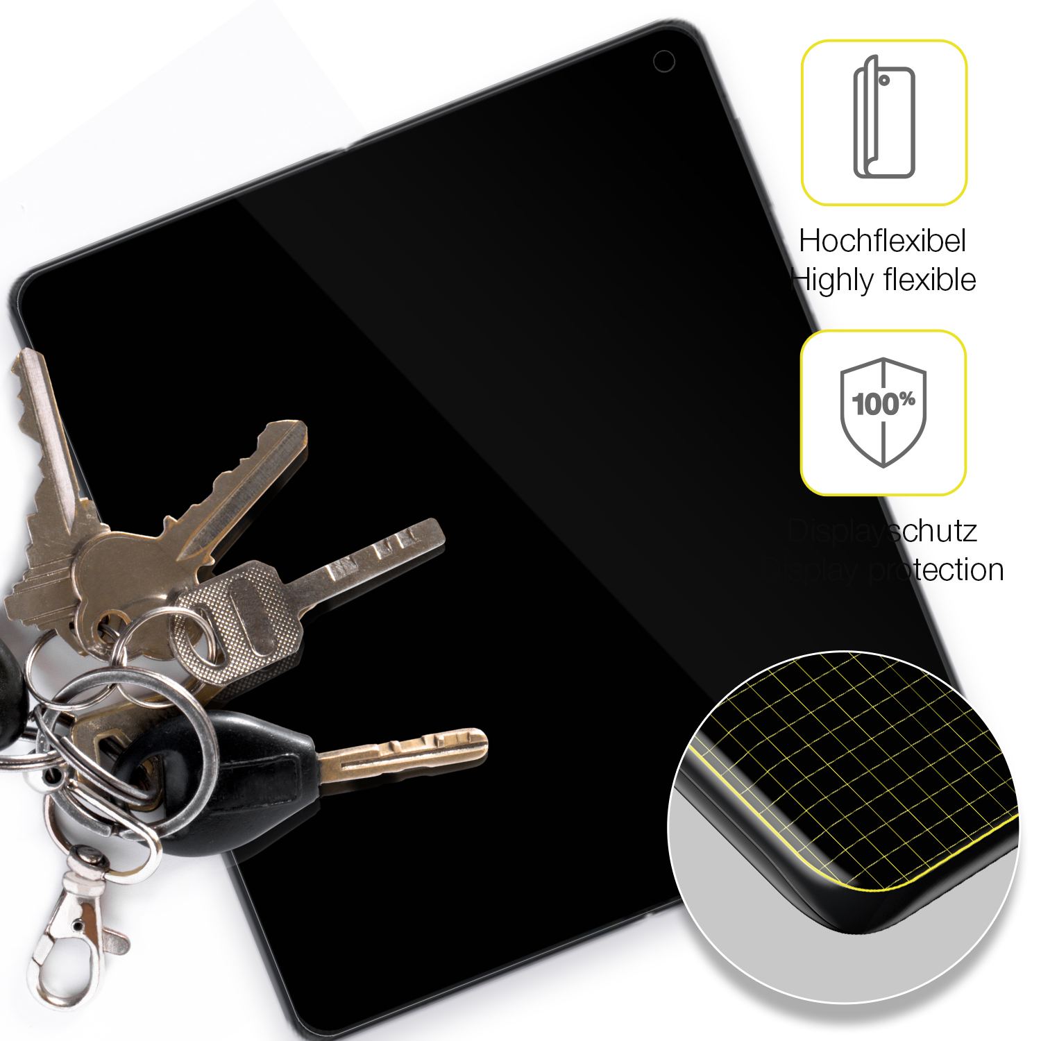 dipos Displayschutz für Huawei Mate X3 Innenseite, transparente Oberfläche, geringe Dicke und perfekte Passform
