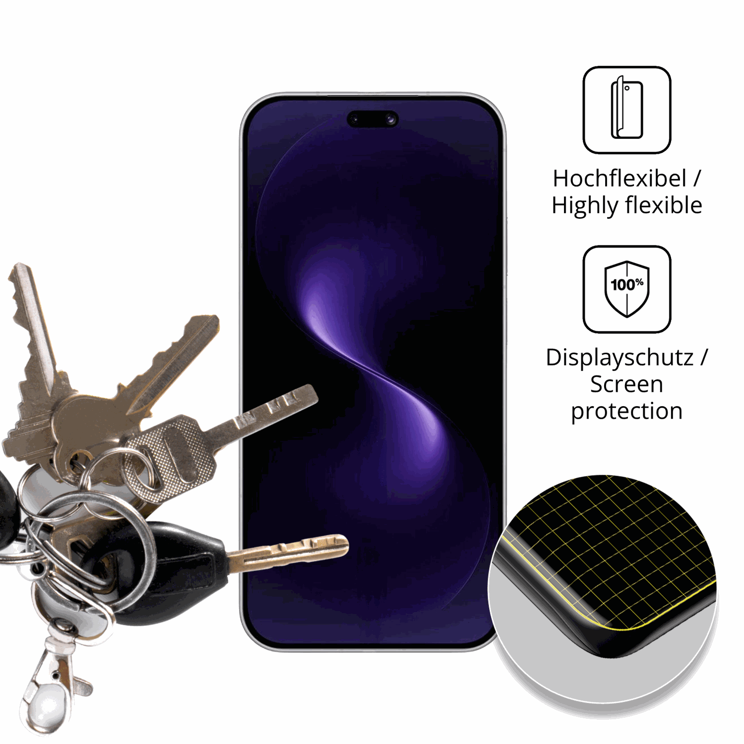 dipos Displayschutz f�r Huawei Nova 15 Pro, transparente Oberfl�che, geringe Dicke und perfekte Passform