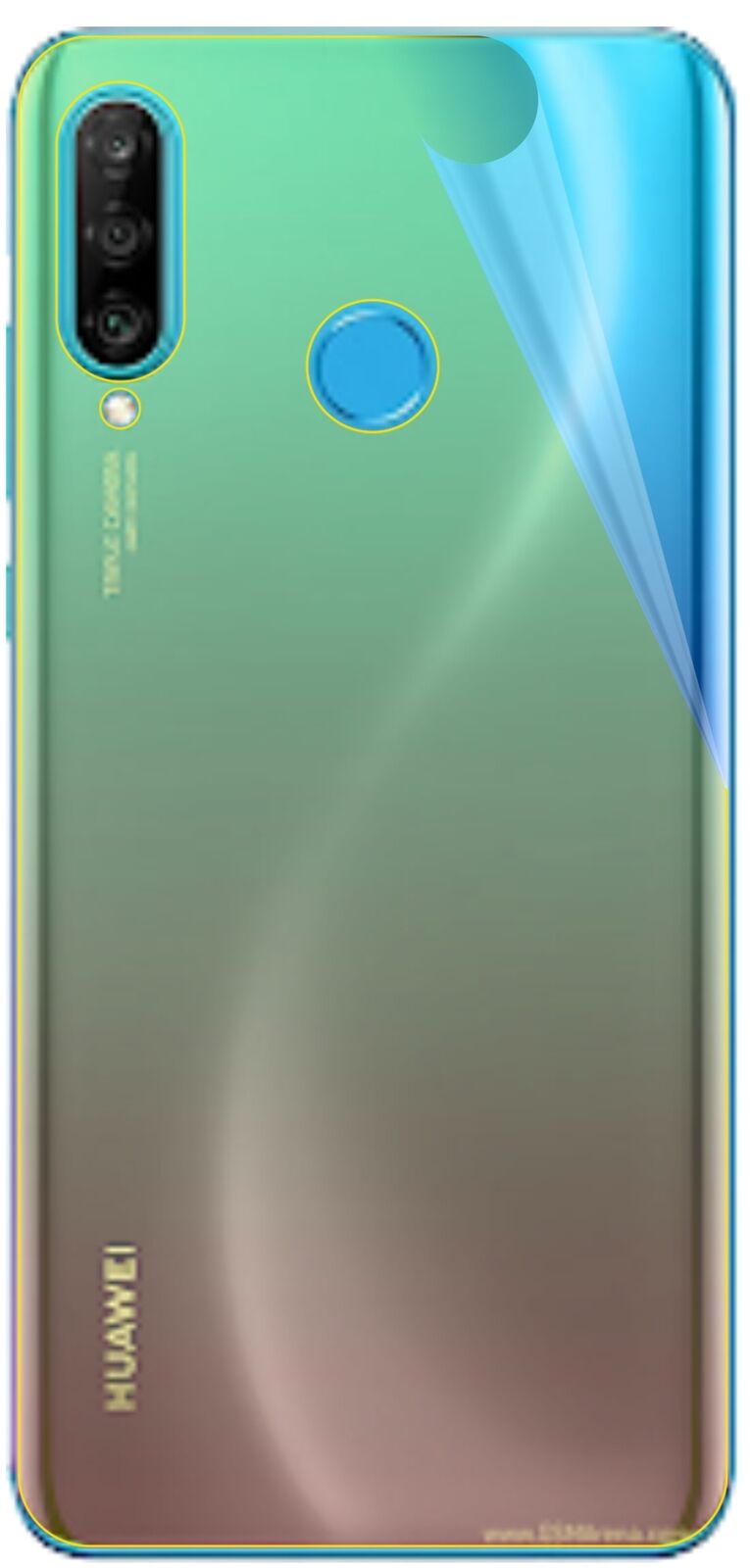 dipos Displayschutz für Huawei P30 Lite Rückseite, transparente Oberfläche, geringe Dicke und perfekte Passform