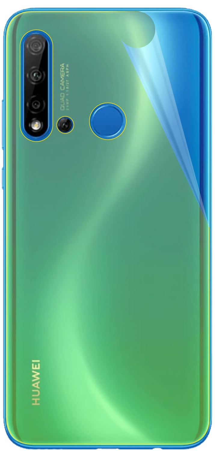 dipos Displayschutz für Huawei nova 5i Rückseite, transparente Oberfläche, geringe Dicke und perfekte Passform