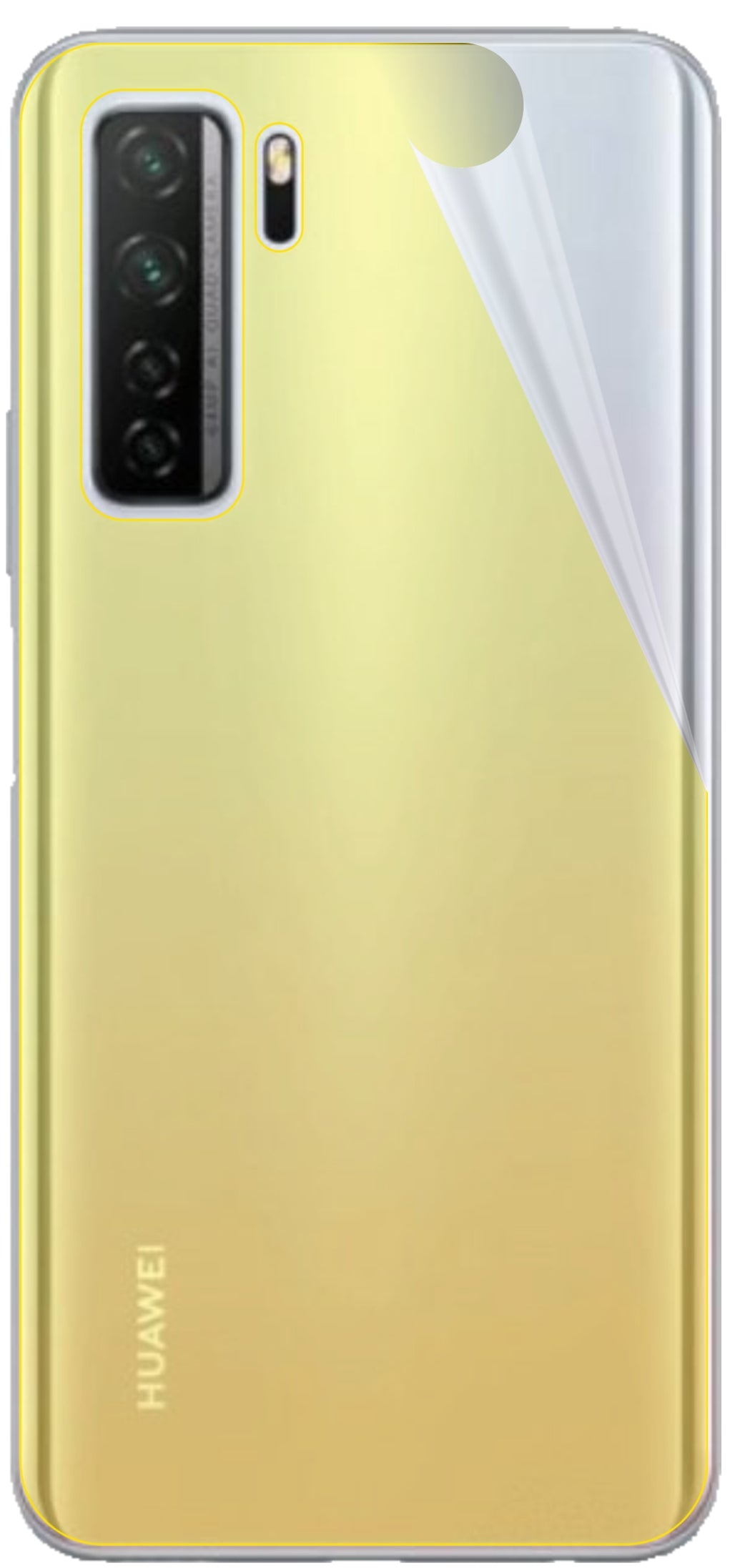 dipos Displayschutz für Huawei P40 lite 5G Rückseite, transparente Oberfläche, geringe Dicke und perfekte Passform