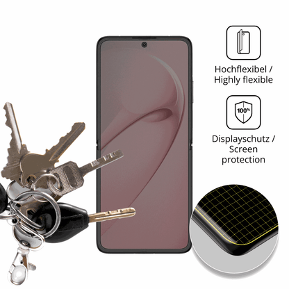 dipos Displayschutz f�r Huawei Nova Flip S Innenseite, mit Blickschutzfilter und perfekter Passform auch f�r die Rundungen