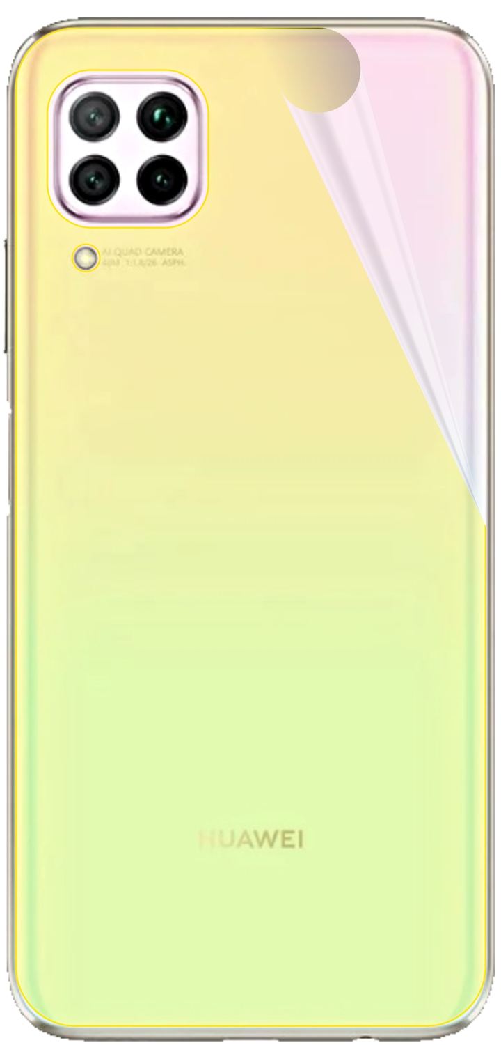 dipos Displayschutz für Huawei P40 Lite Rückseite, transparente Oberfläche, geringe Dicke und perfekte Passform