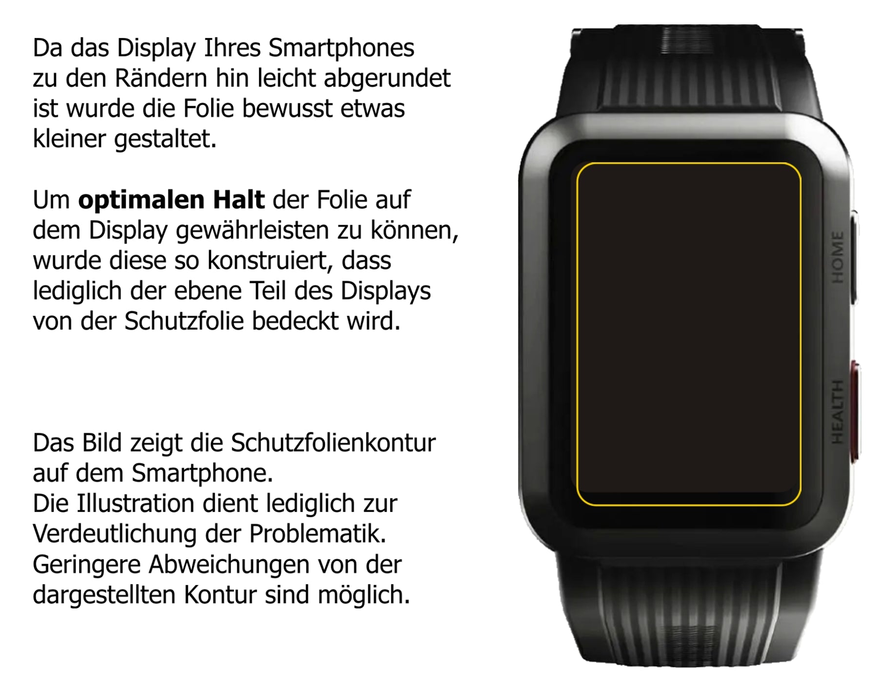 dipos Displayschutz für Huawei Watch D, mattierte Oberfläche, robuste Festigkeit und perfekte Passform
