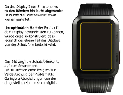 dipos Displayschutz für Huawei Watch D, mattierte Oberfläche, robuste Festigkeit und perfekte Passform