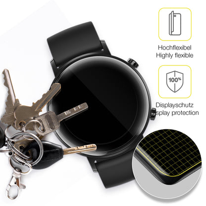 dipos Displayschutz für Huawei Watch GT2 (42mm), transparente Oberfläche, geringe Dicke und perfekte Passform