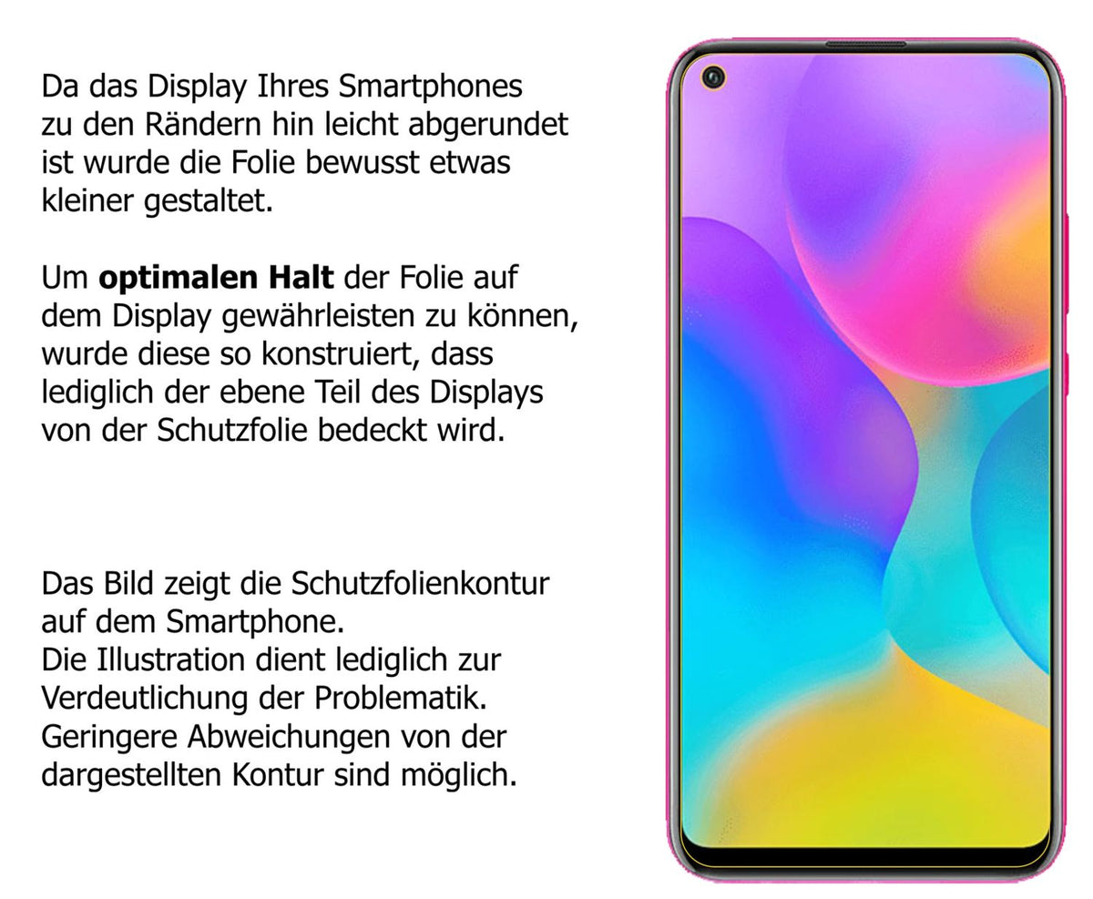 4x Schutzfolie matt für Huawei Enjoy 10 Display-Schutzfolie (2x Vorderseite + 2x Rückseite)