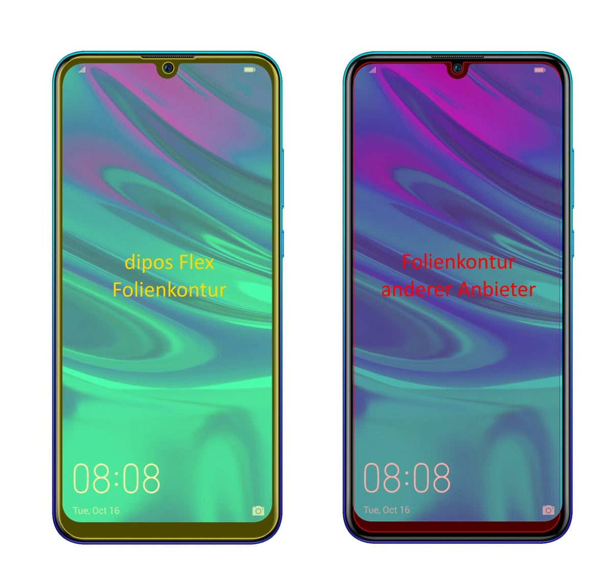 2x 3D Full Cover Schutzfolie für Huawei Enjoy 9S