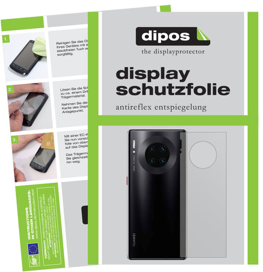 2x Schutzfolie matt für Huawei Mate 30 Pro Rückseite Display-Schutzfolie