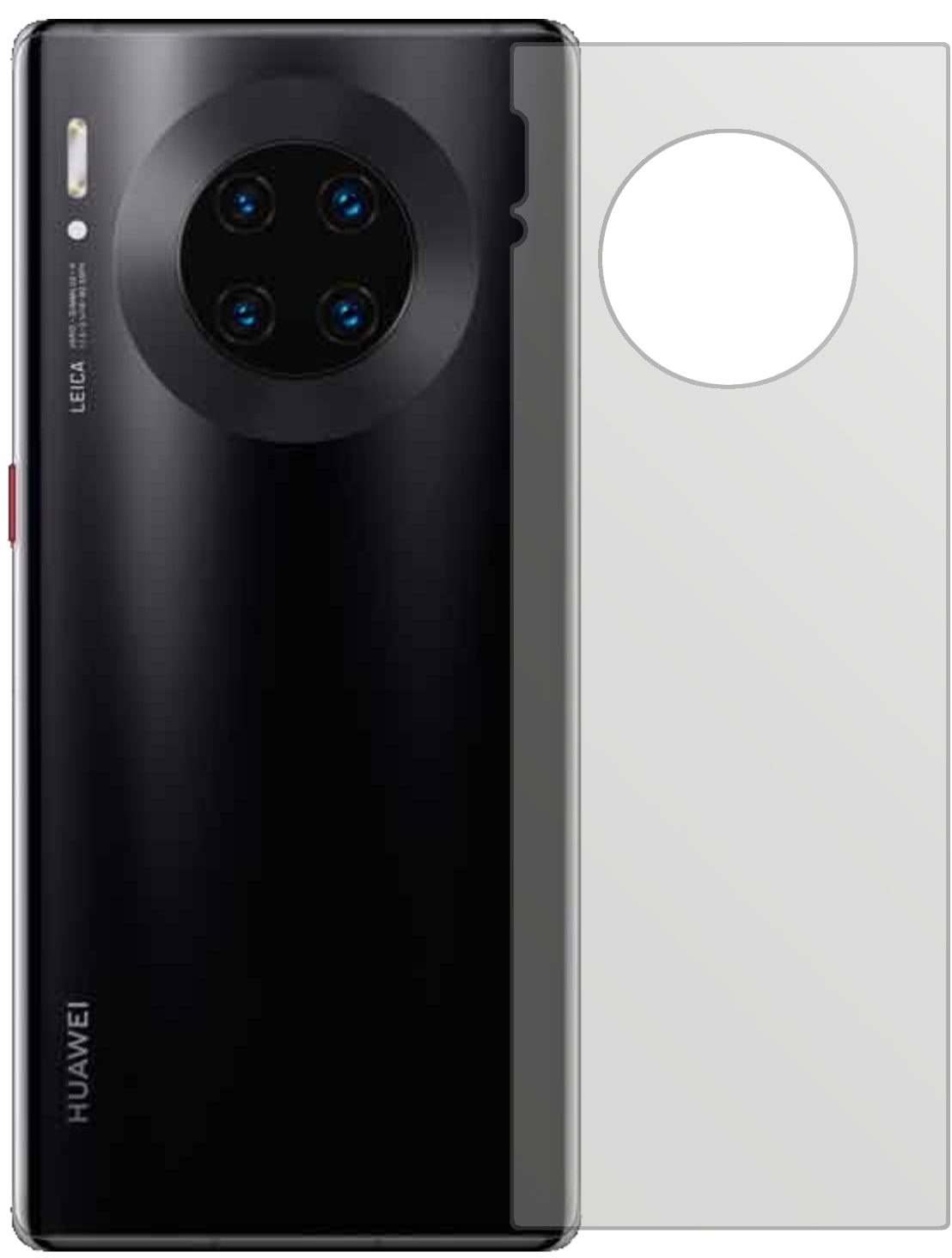 2x Schutzfolie matt für Huawei Mate 30 Pro Rückseite Display-Schutzfolie