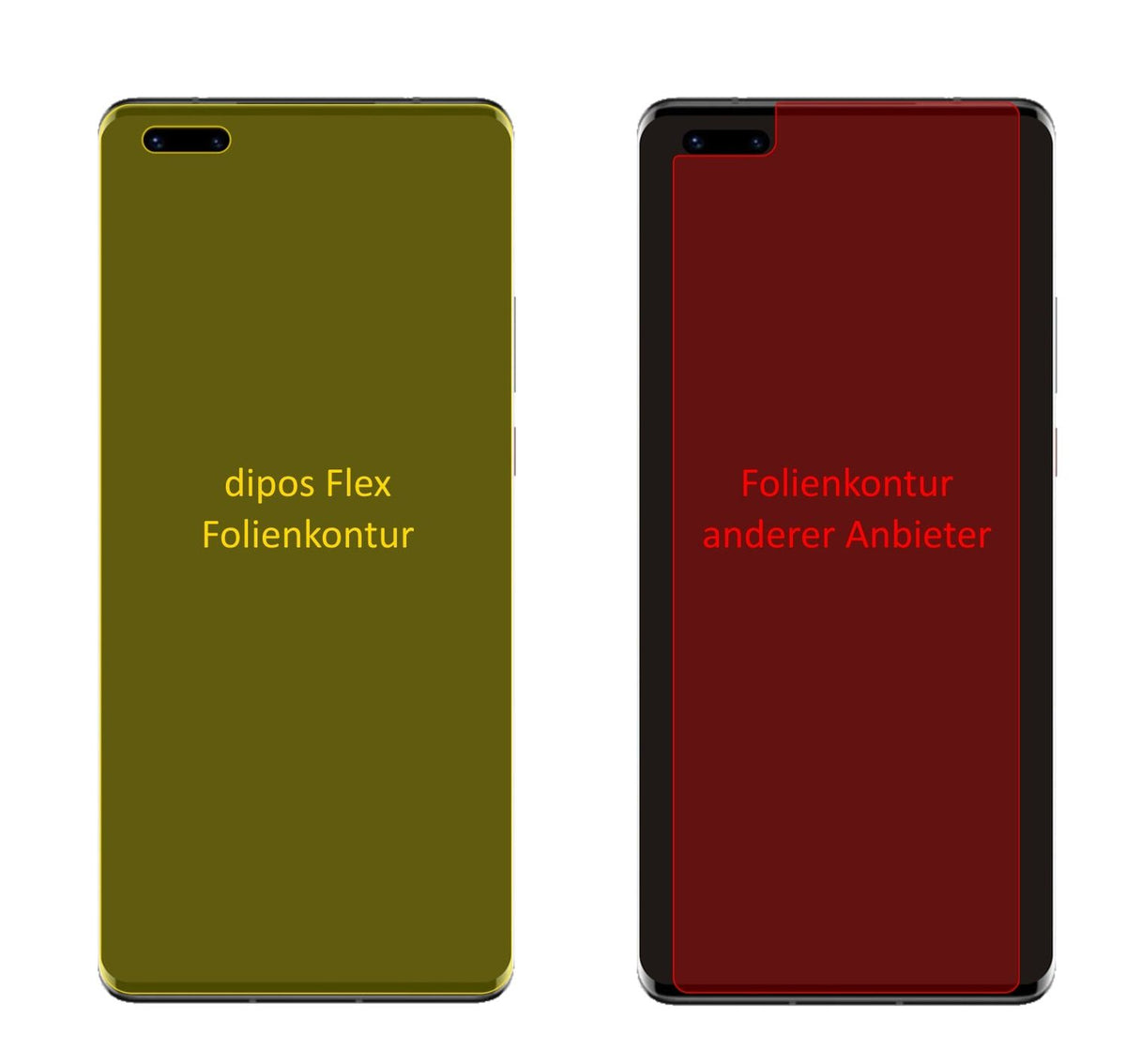 3x 3D Full Cover Schutzfolie für Huawei Mate 40 Pro Plus