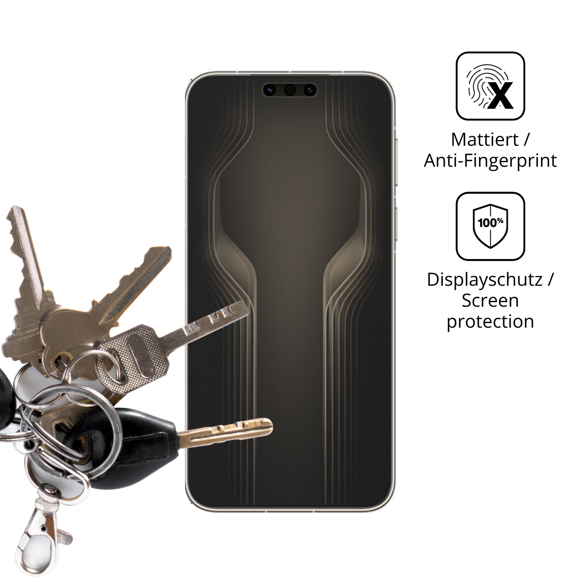 dipos Displayschutz für huaweimate 80 pro, mattierte Oberfläche, Blickschutzfilter und perfekter Passform