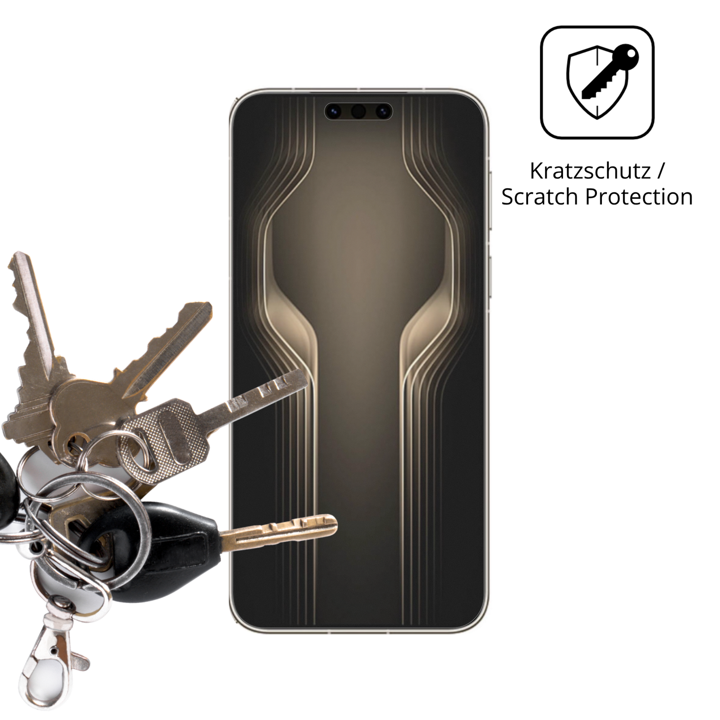 Schutz gegen Kratzer auf dem huaweimate 80 pro max Glas durch Schlüssel oder Ähnliches