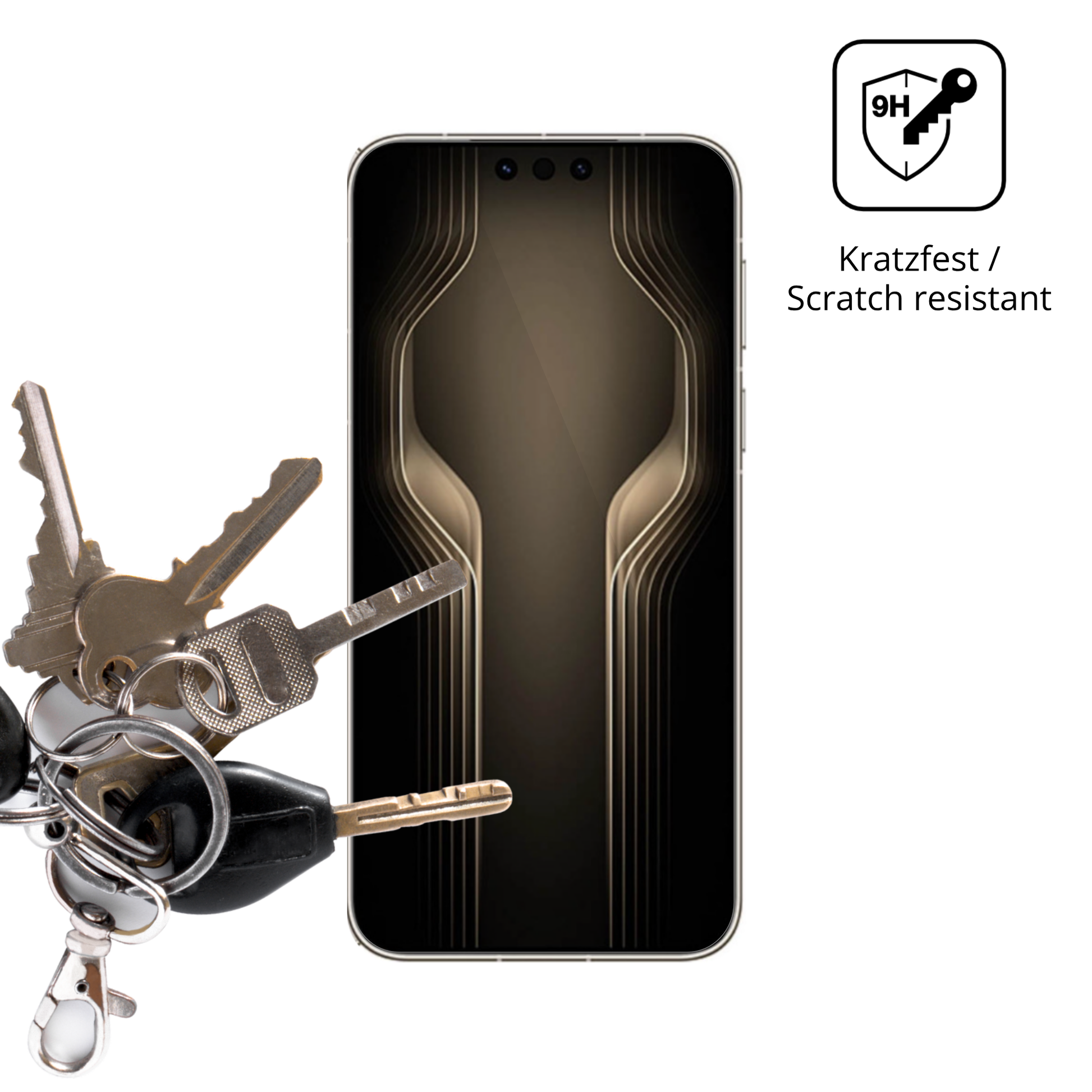 dipos Displayschutz für huaweimate 80 pro max, transparente Oberfläche, perfekte Passform auch für die Rundungen