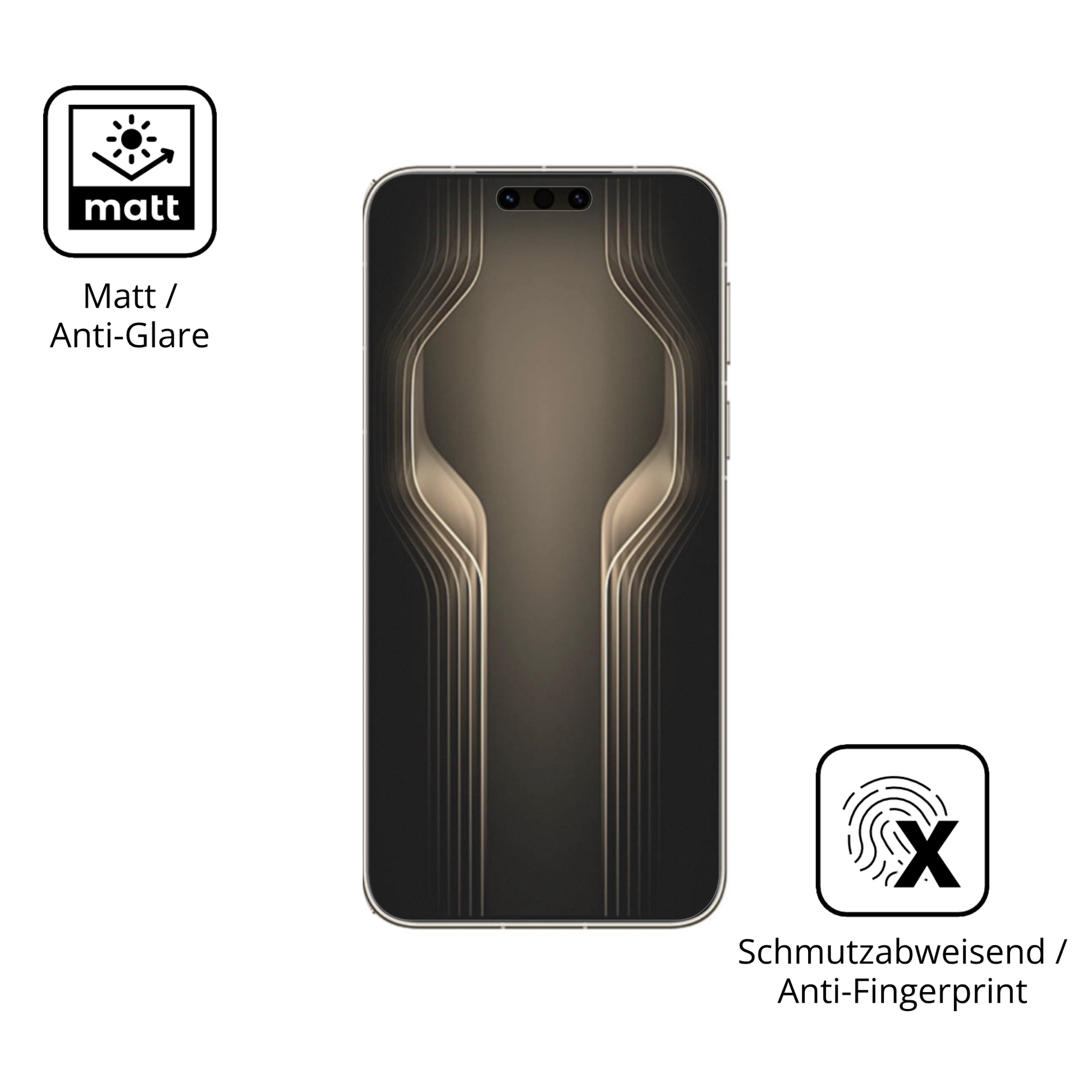 Dünne und entspiegelnde Folie passend zugeschnitten für huaweimate 80 pro max