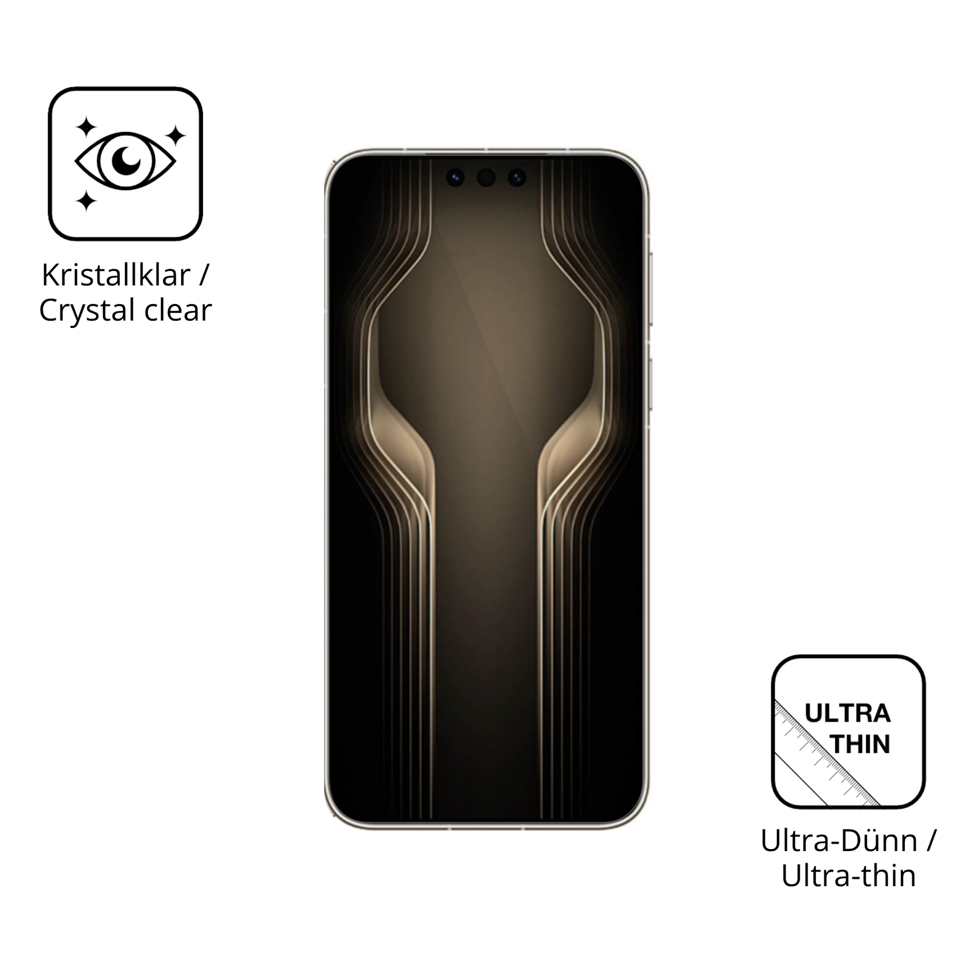 Dünne und klare Folie passend zugeschnitten für huaweimate 80