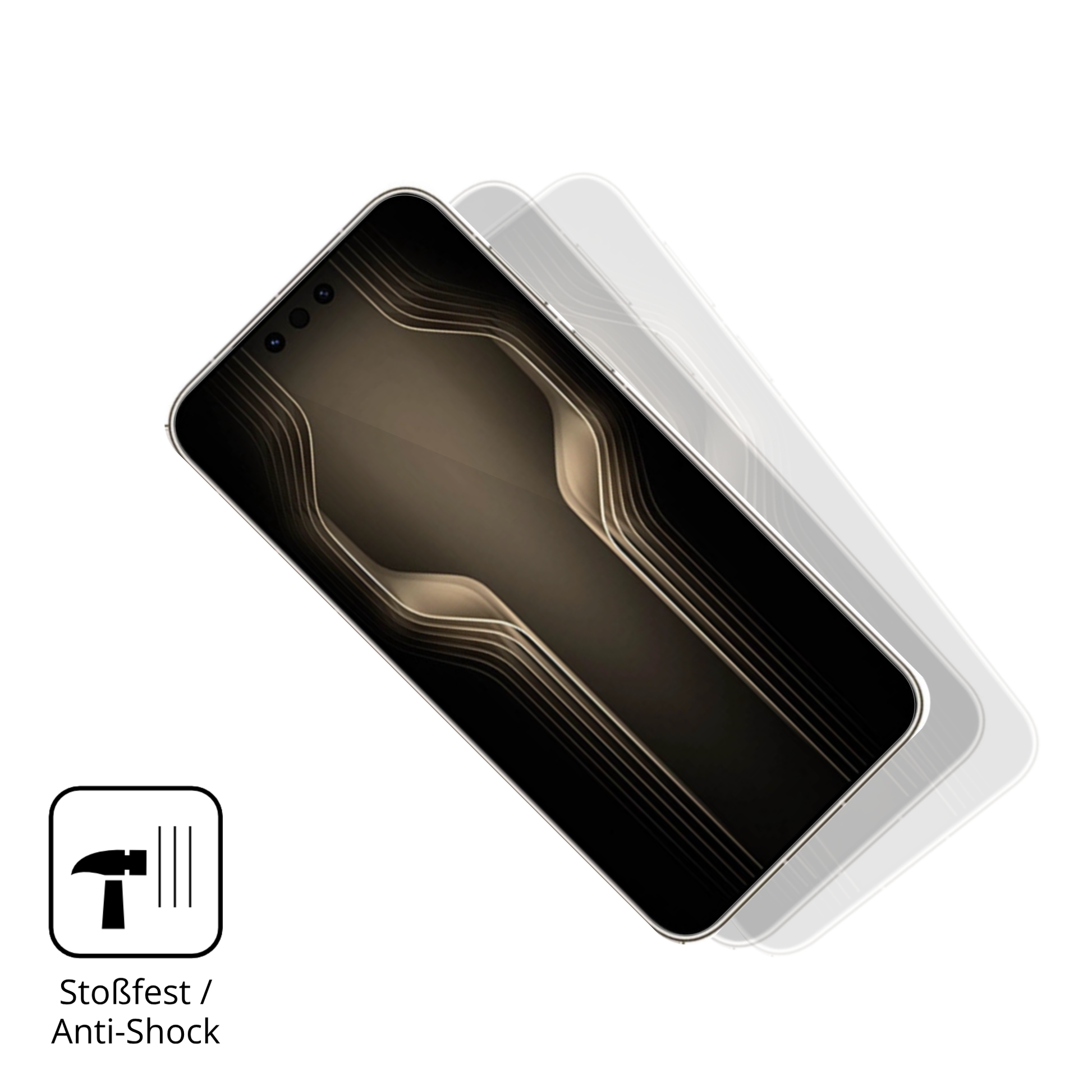 Schutz gegen Kratzer auf dem huaweimate 80 Glas durch Schlüssel, Stöße gegen die Tischkante oder Stürze