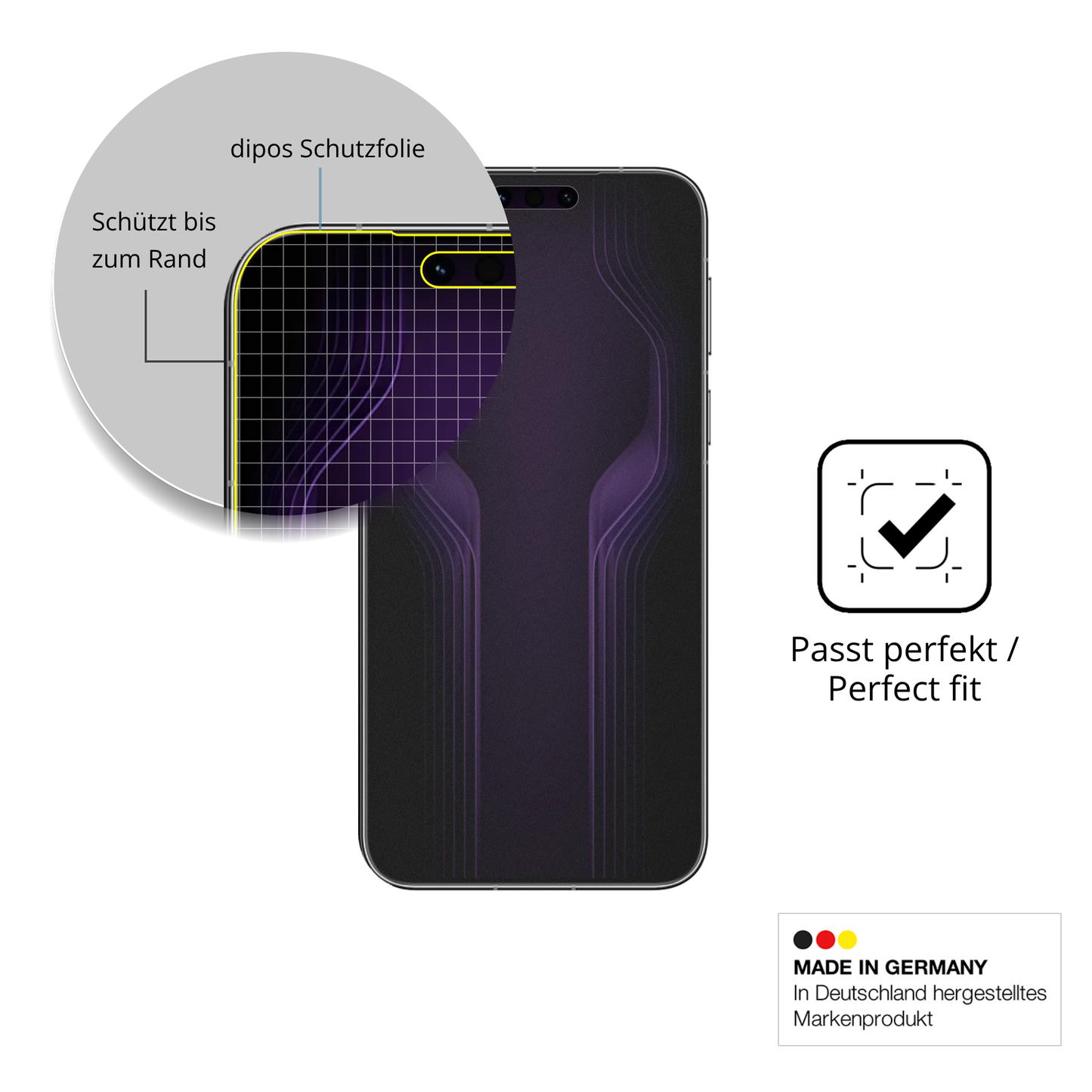 Schutz gegen Kratzer auf dem Huawei Mate 80 RS Ultimate Glas durch Schlüssel, Stöße gegen die Tischkante oder Stürze