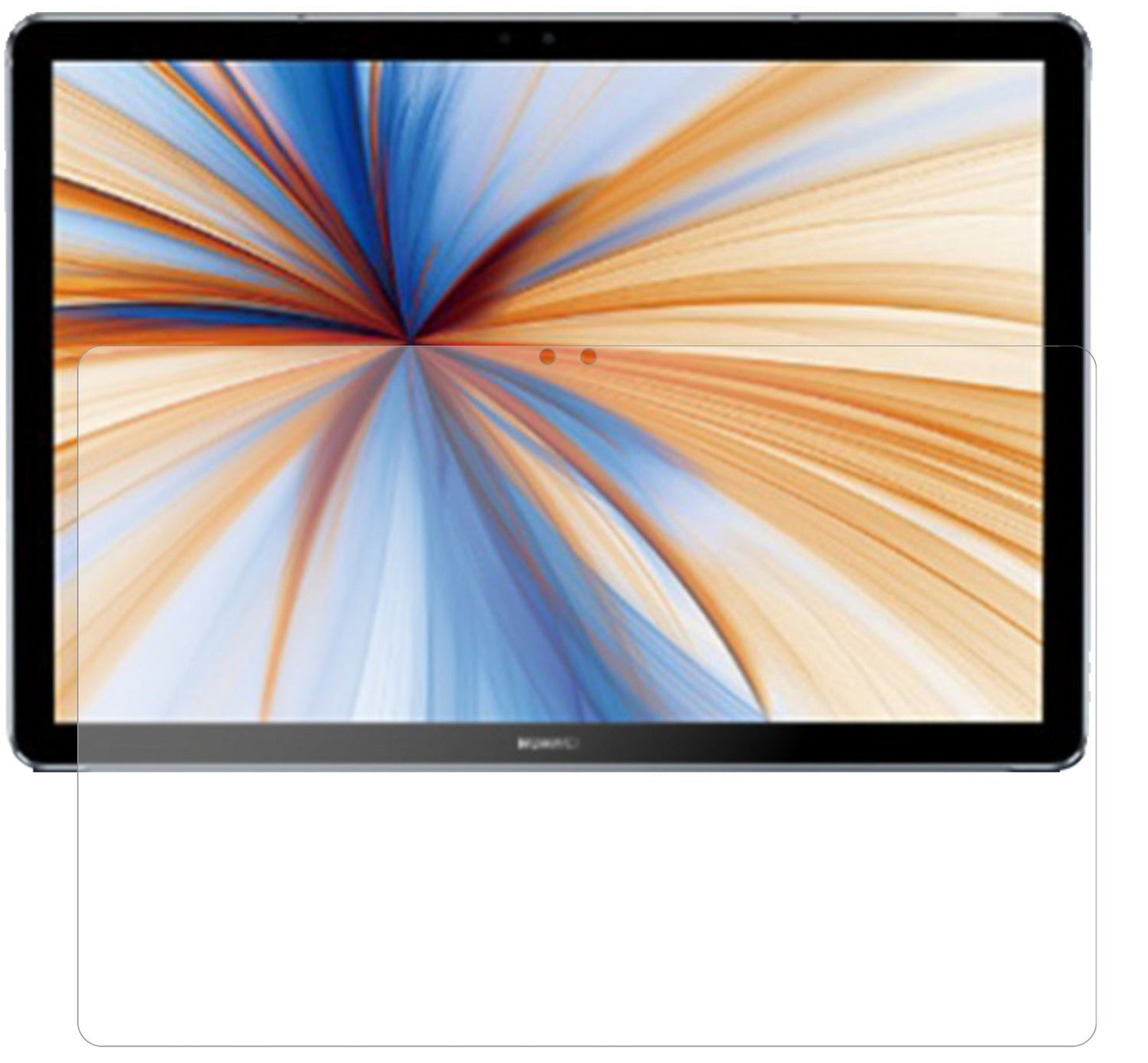 HuaweiMateBook E (2019) mit aufgebrachter dipos Panzerfolie, die lästige Fingerabdrücke minimiert
