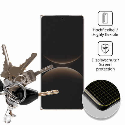 dipos Displayschutz für Huawei Mate X7 Aussenseite, mit Blickschutzfilter und perfekter Passform auch für die Rundungen