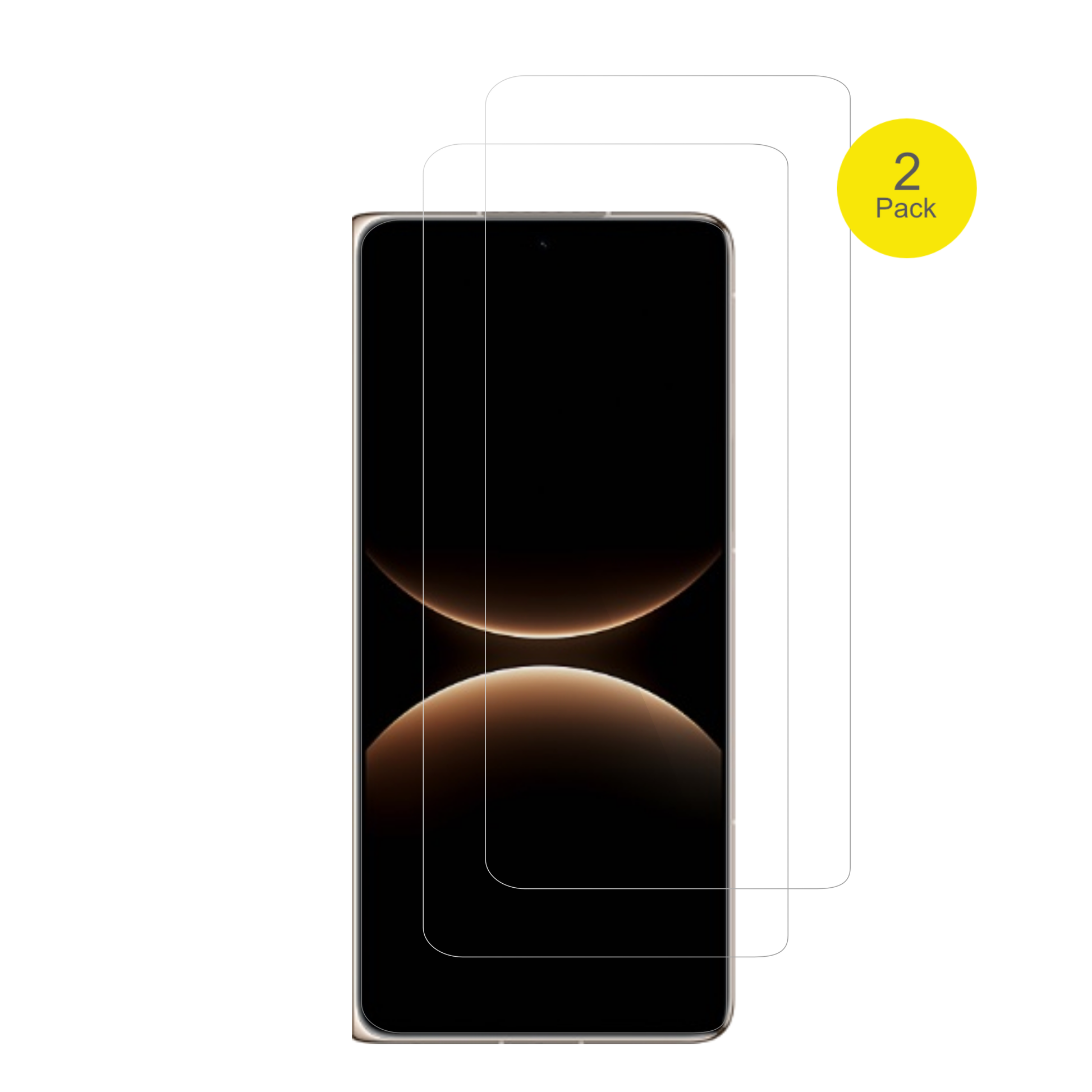 HuaweiMate X7 Aussenseite mit aufgebrachter dipos Displayschutzfolie, glasklare Darstellung ohne Einschränkungen