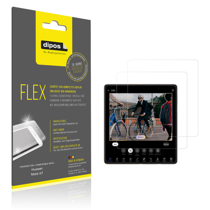 Klare Displayschutzfolie von dipos passend für Huawei Mate X7 Innenseite, 100% Displayabdeckung und blasenfreie Montage