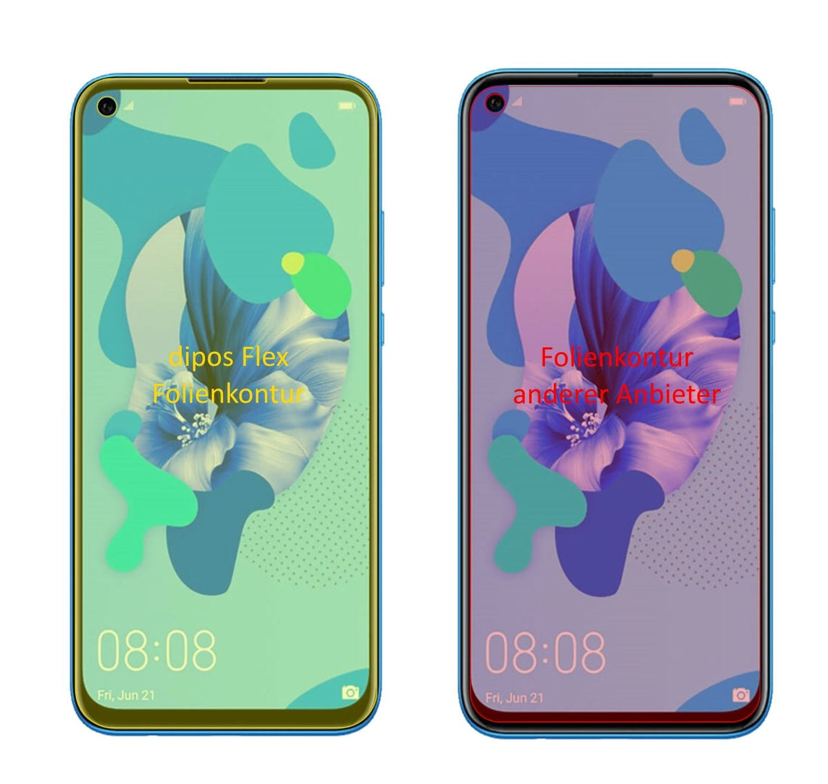 2x 3D Full Cover Schutzfolie für Huawei nova 5i