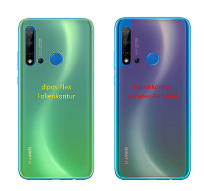 Huaweinova 5 Rückseite mit aufgebrachter dipos Displayschutzfolie, glasklare Darstellung ohne Einschränkungen