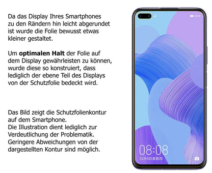 5x Schutzfolie klar für Honor V30 Pro Display-Schutzfolie