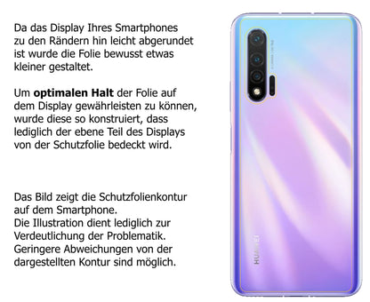 dipos Displayschutz für Huawei nova 6 5G Rückseite, mattierte Oberfläche, robuste Festigkeit und perfekte Passform