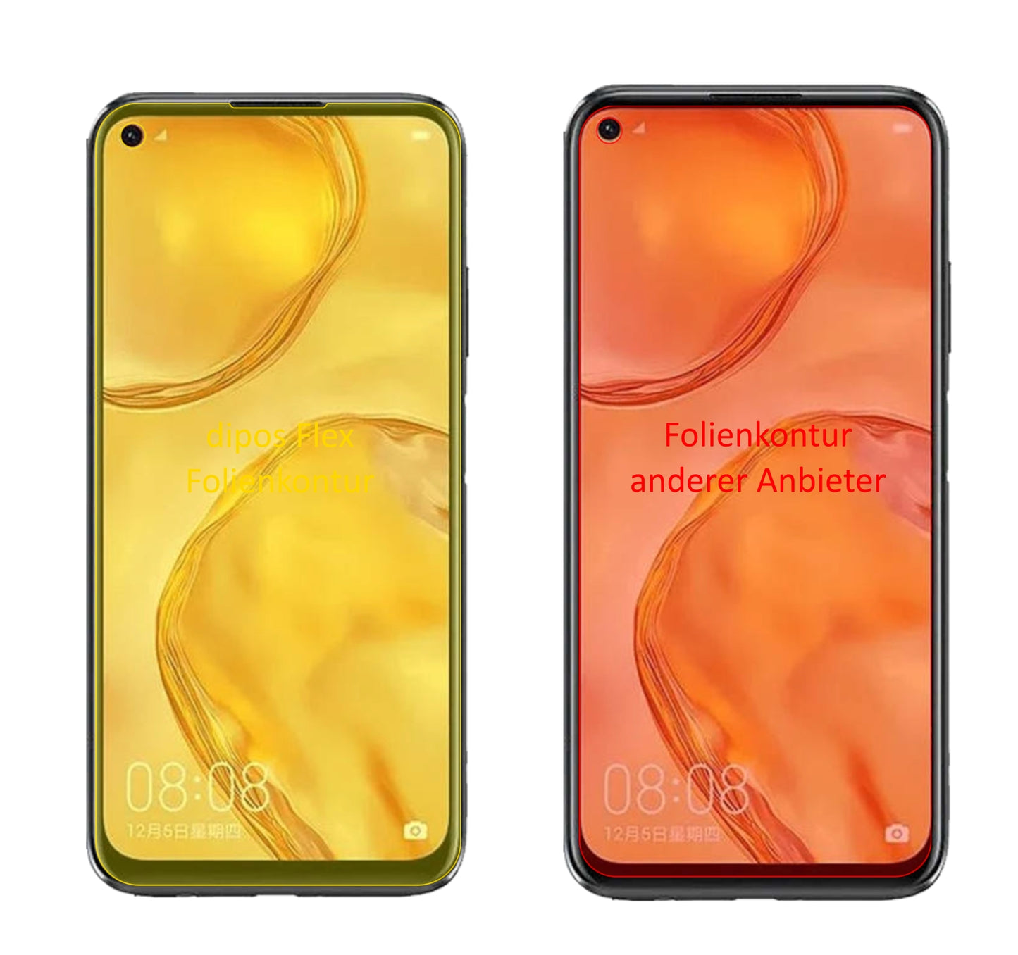 3x 3D Full Cover Schutzfolie für Huawei nova 6 SE