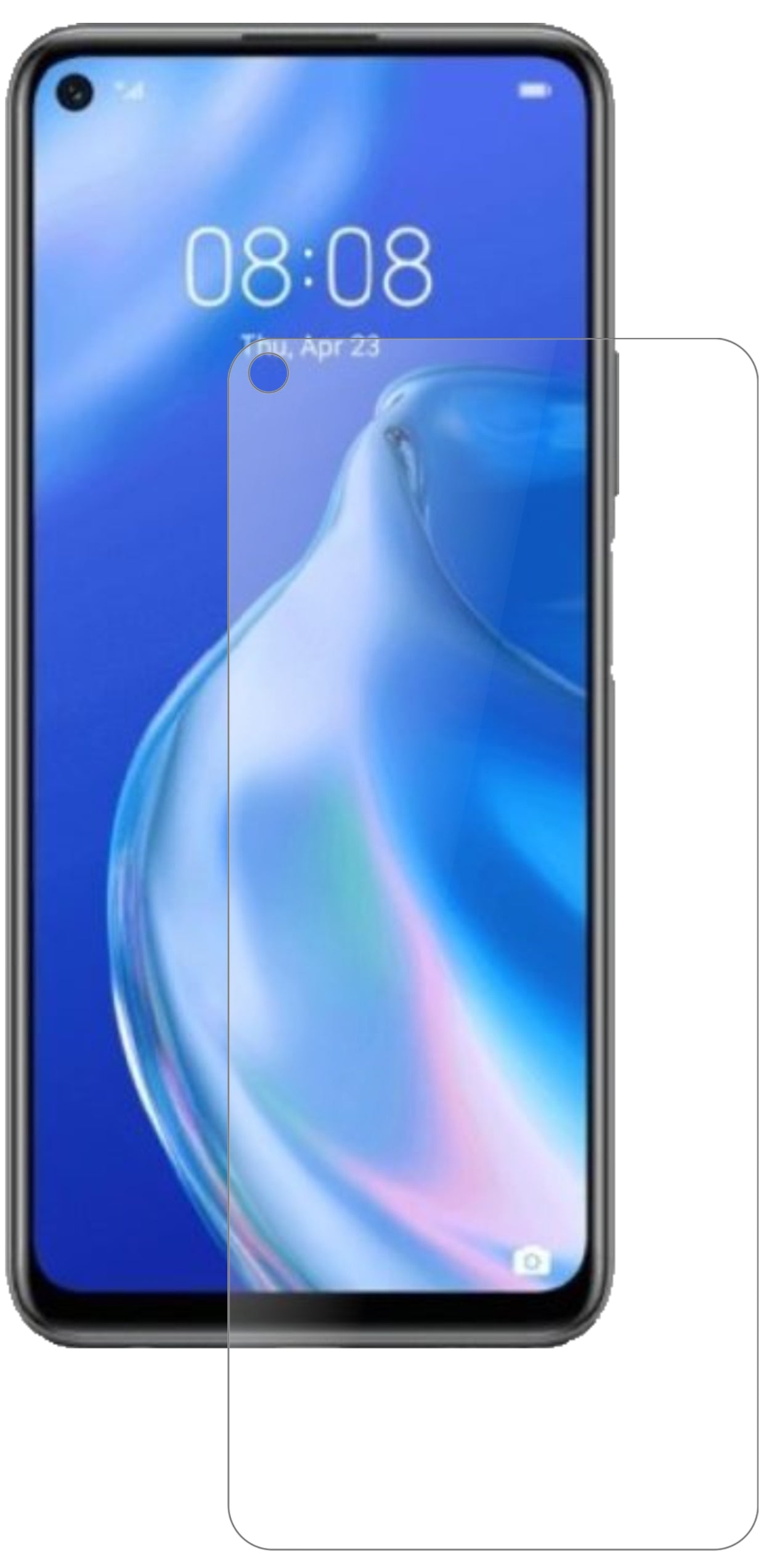 Huaweinova 7 SE mit aufgebrachter dipos Panzerfolie, die lästige Fingerabdrücke minimiert