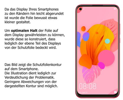 Privatsphäre-Schutz durch Sichtschutz-Folie passend zugeschnitten für Huawei P20 lite (2019)