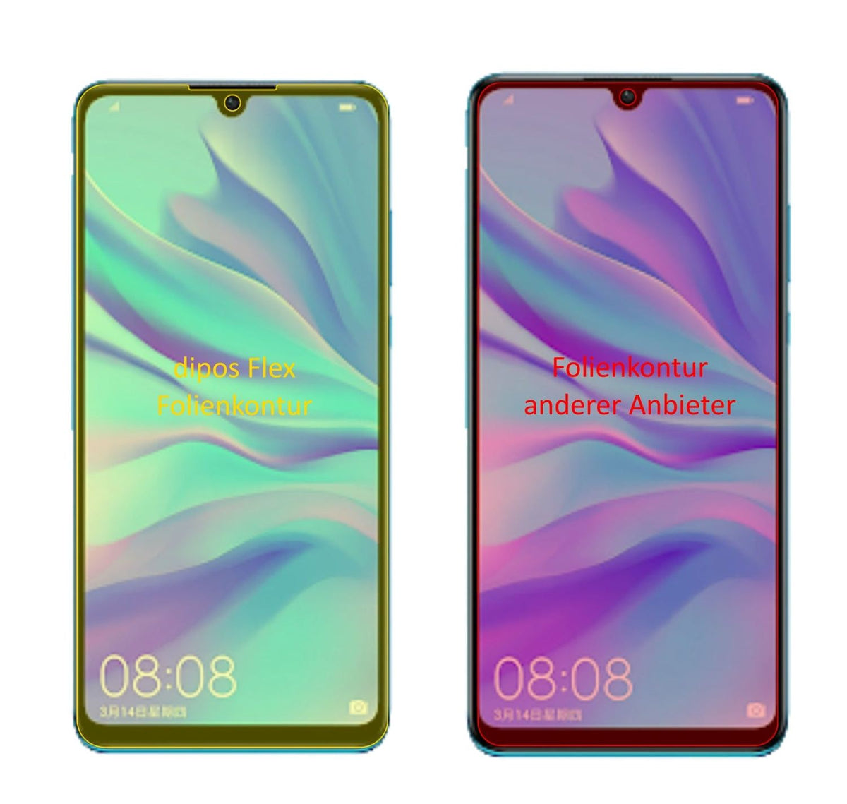 3x 3D Full Cover Schutzfolie für Huawei P30 Lite (2020)