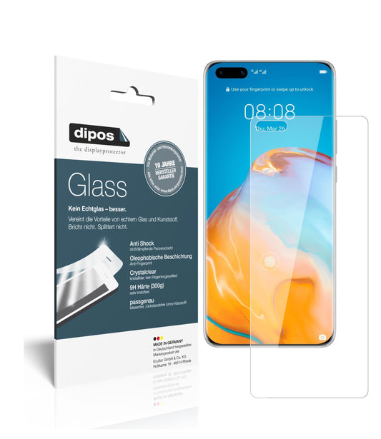 Klare Displayschutzfolie von dipos passend für Huawei P40, 9H kratzfest und blasenfrei montiert