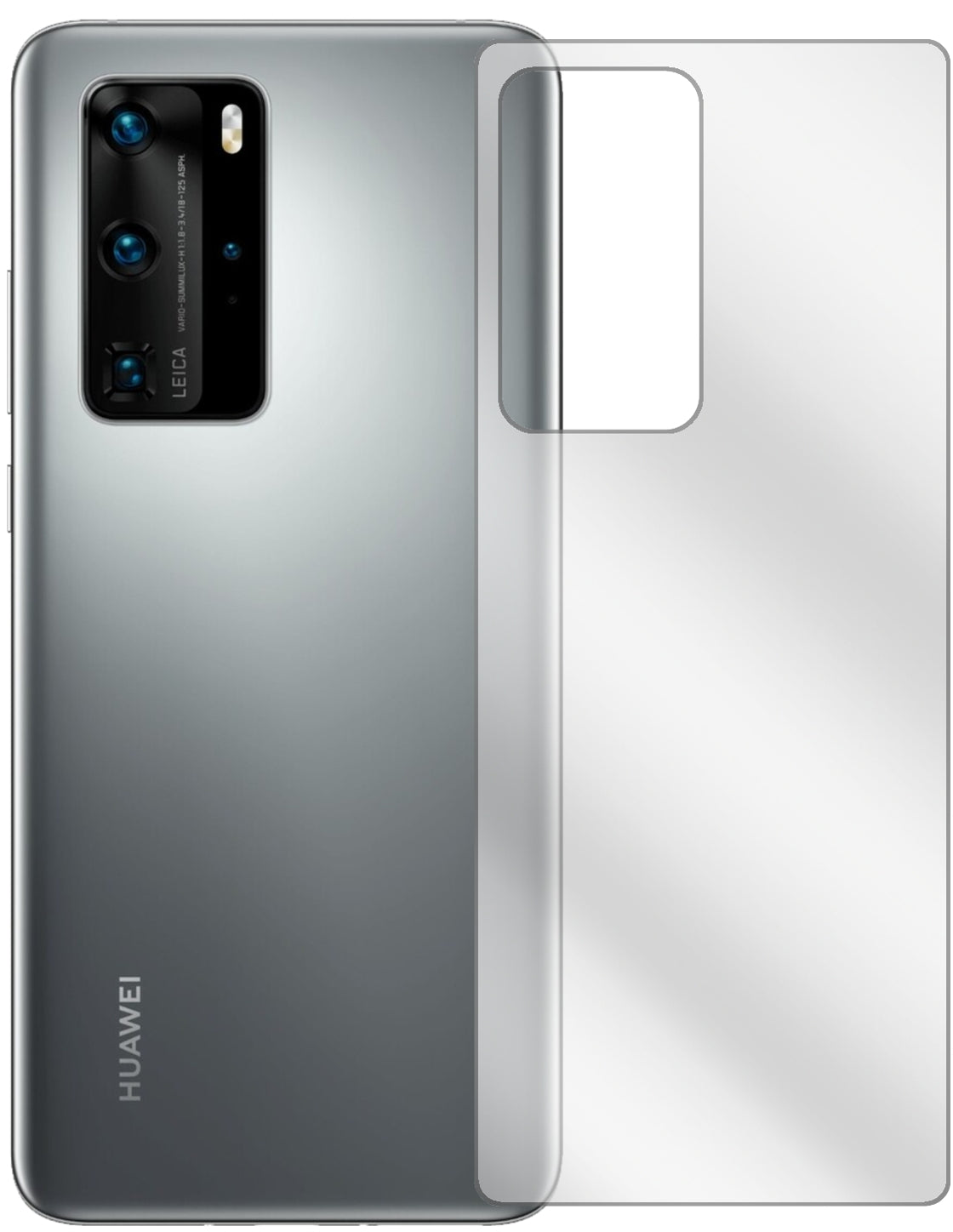 1x Schutzfolie klar für Huawei P40 Rückseite Display-Schutzfolie