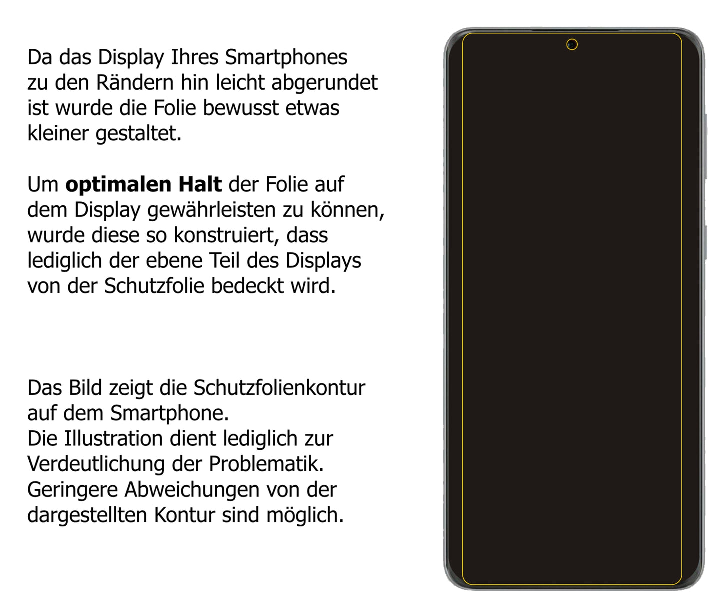 Dünne und klare Folie passend zugeschnitten für Huawei P50