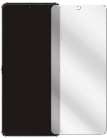 HuaweiP50 Pocket mit aufgebrachter dipos Displayschutzfolie, glasklare Darstellung ohne Einschränkungen