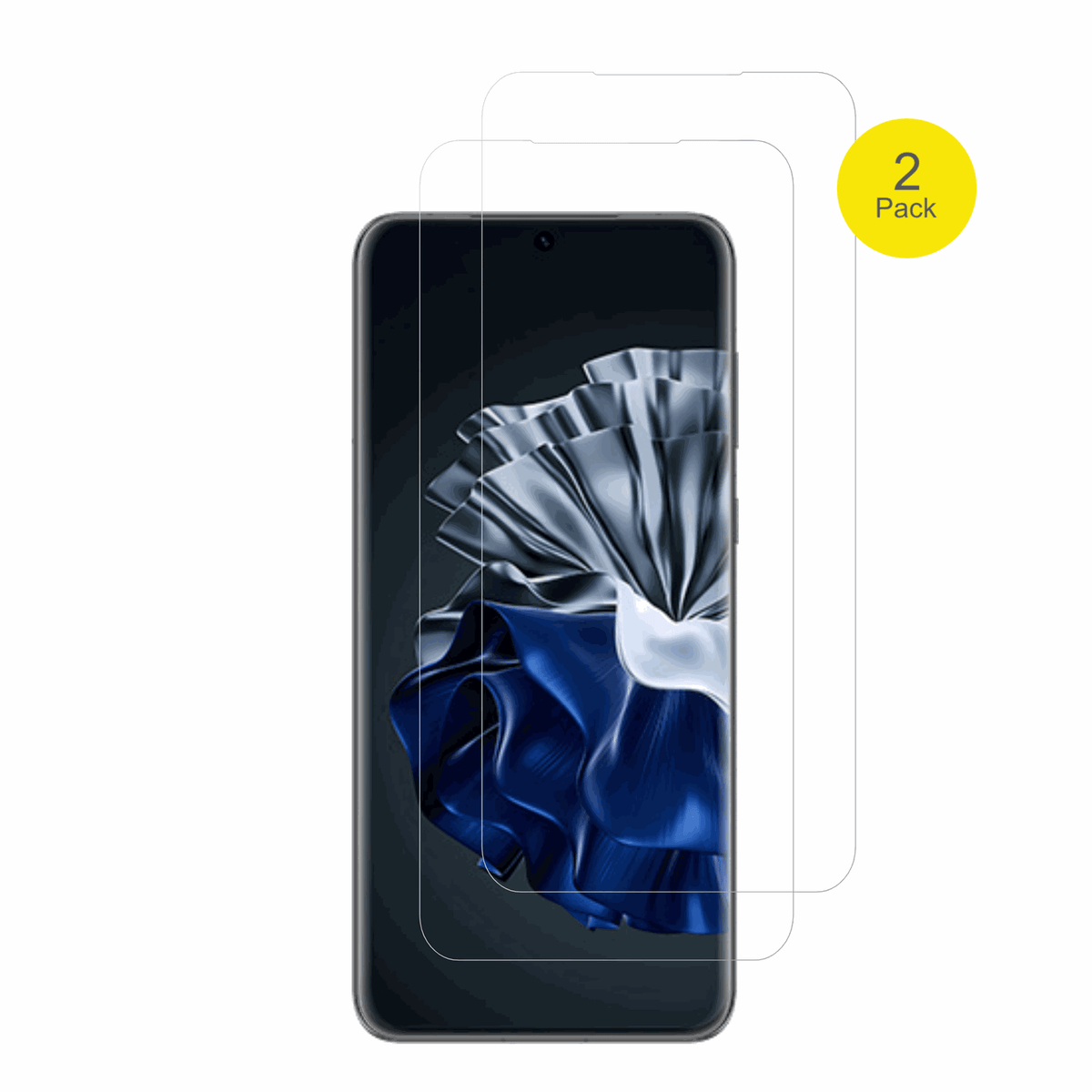 HuaweiP60 Pro mit aufgebrachter dipos Displayschutzfolie, glasklare Darstellung ohne Einschränkungen