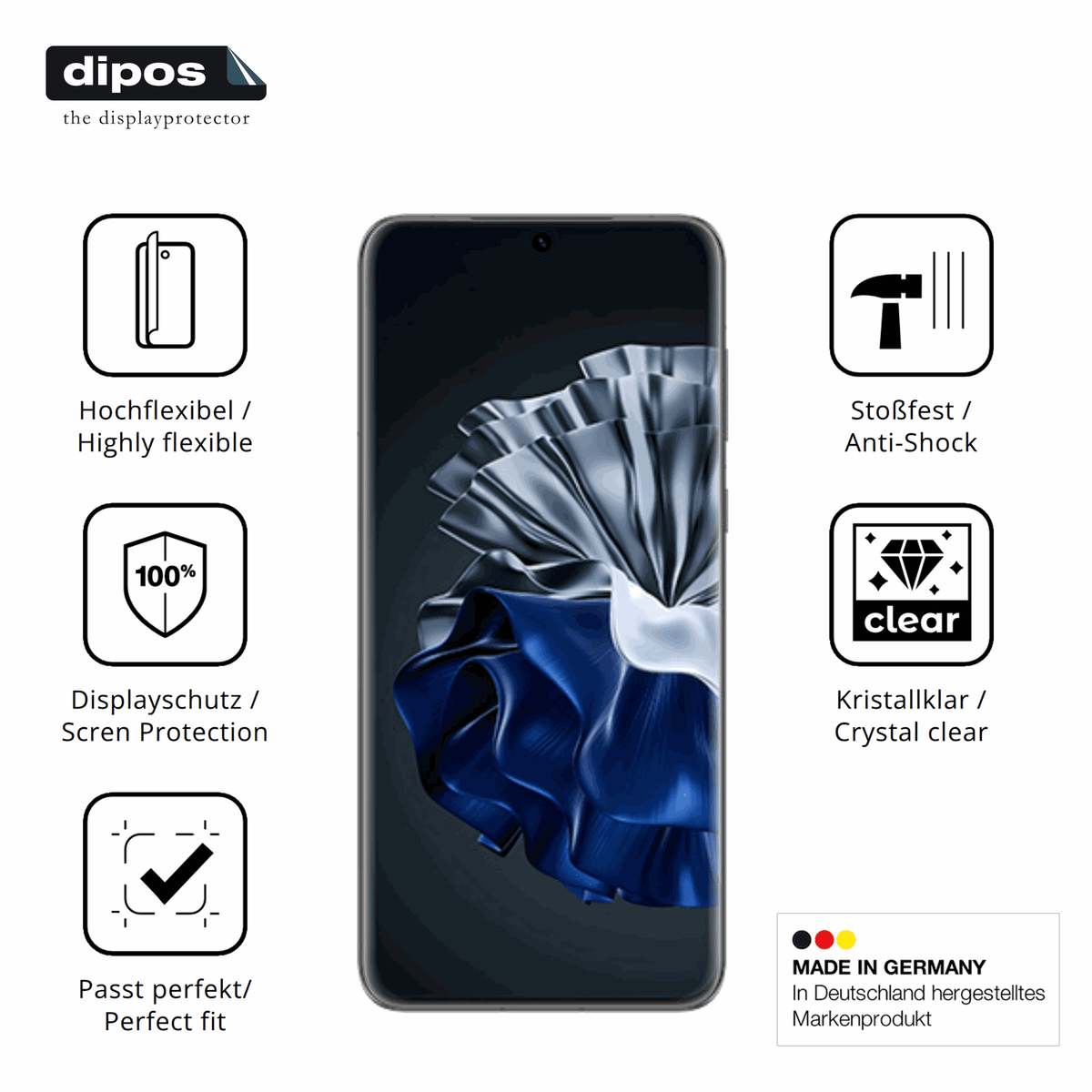 Displayschutz hergestellt in Deutschland, höchste Qualität made in Germany
