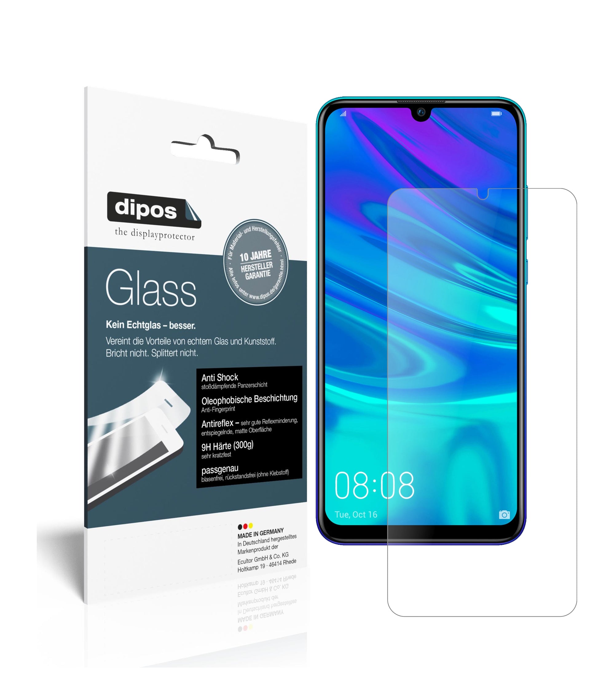 Mattes Panzerglas: Schutz vor Brüchen, Fingerabdrücken und Bildschirmblendung für Huawei-P Smart (2019)