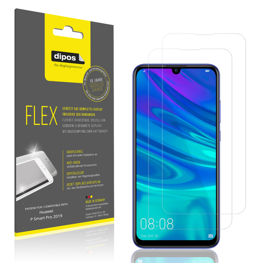 2x 3D Full Cover Schutzfolie für Huawei P Smart Pro 2019