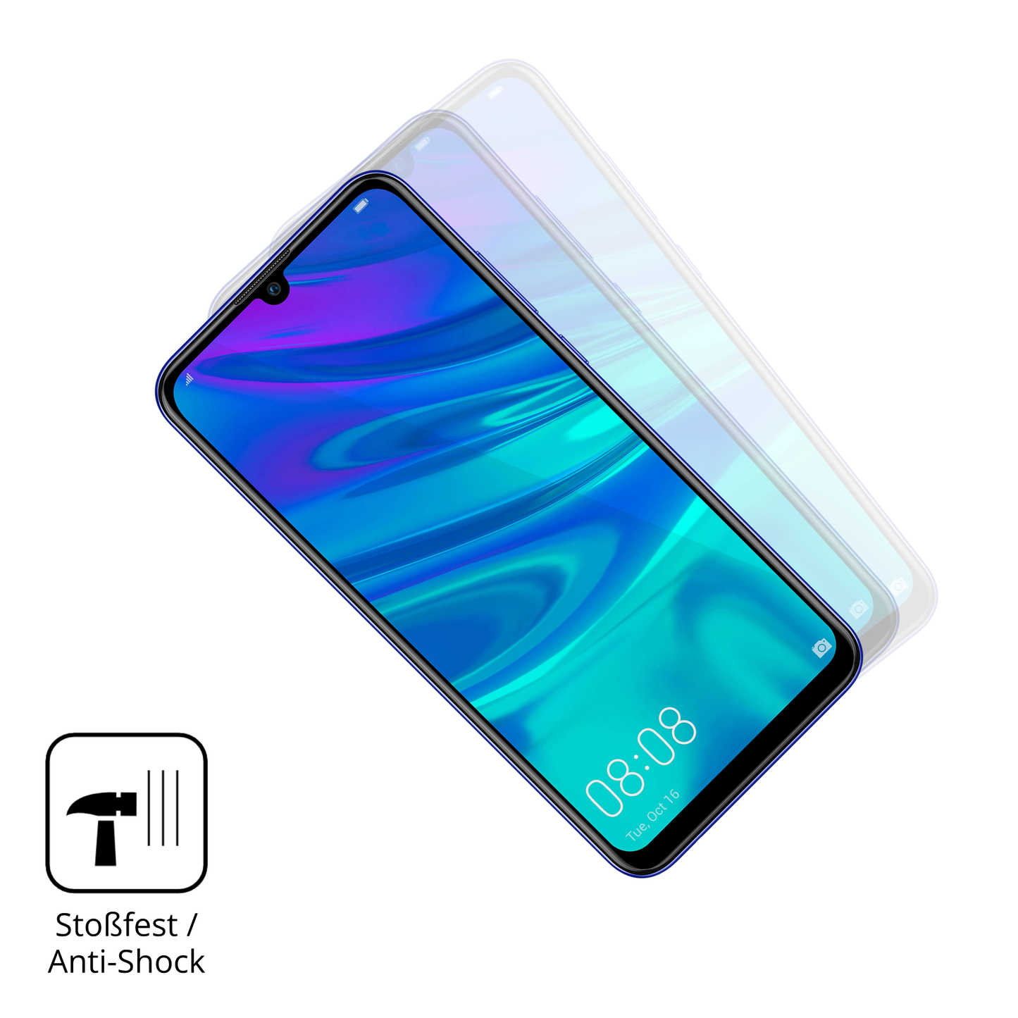 2x 3D Full Cover Schutzfolie für Huawei P Smart Pro 2019