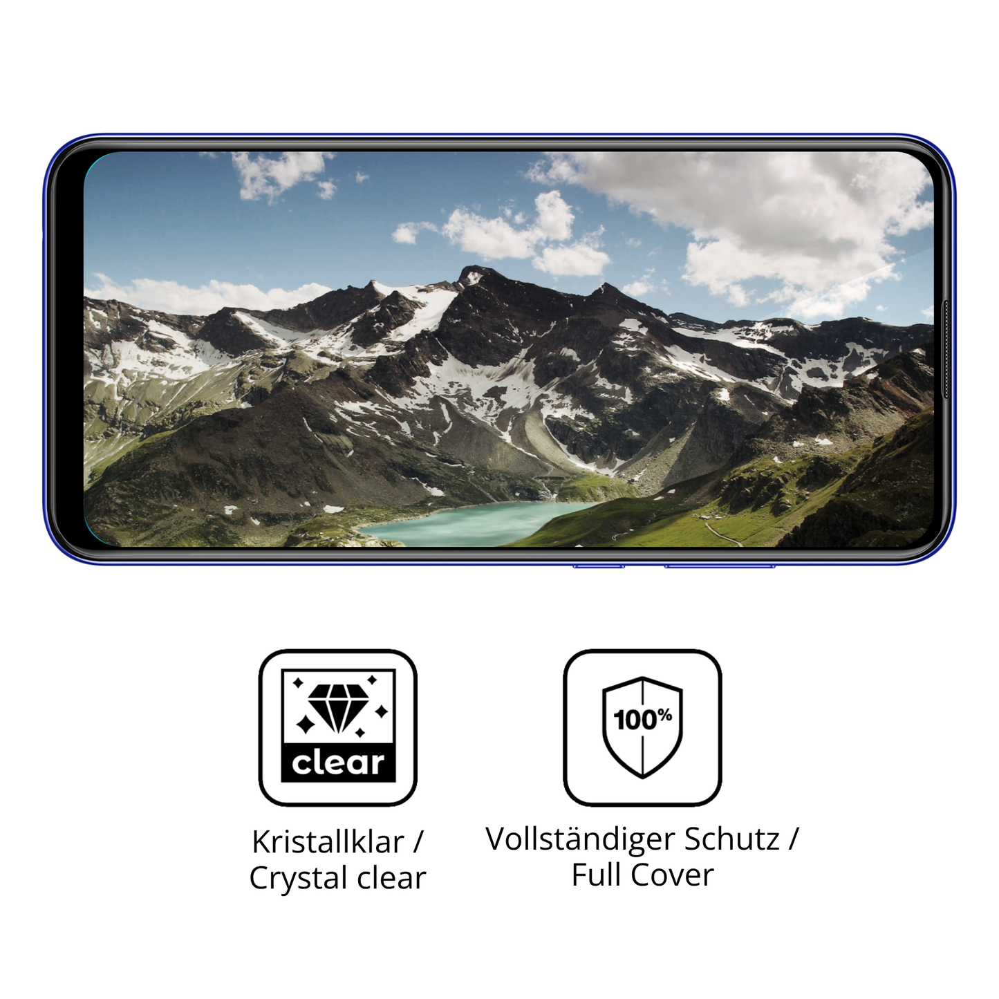 2x 3D Full Cover Schutzfolie für Huawei P Smart Pro 2019