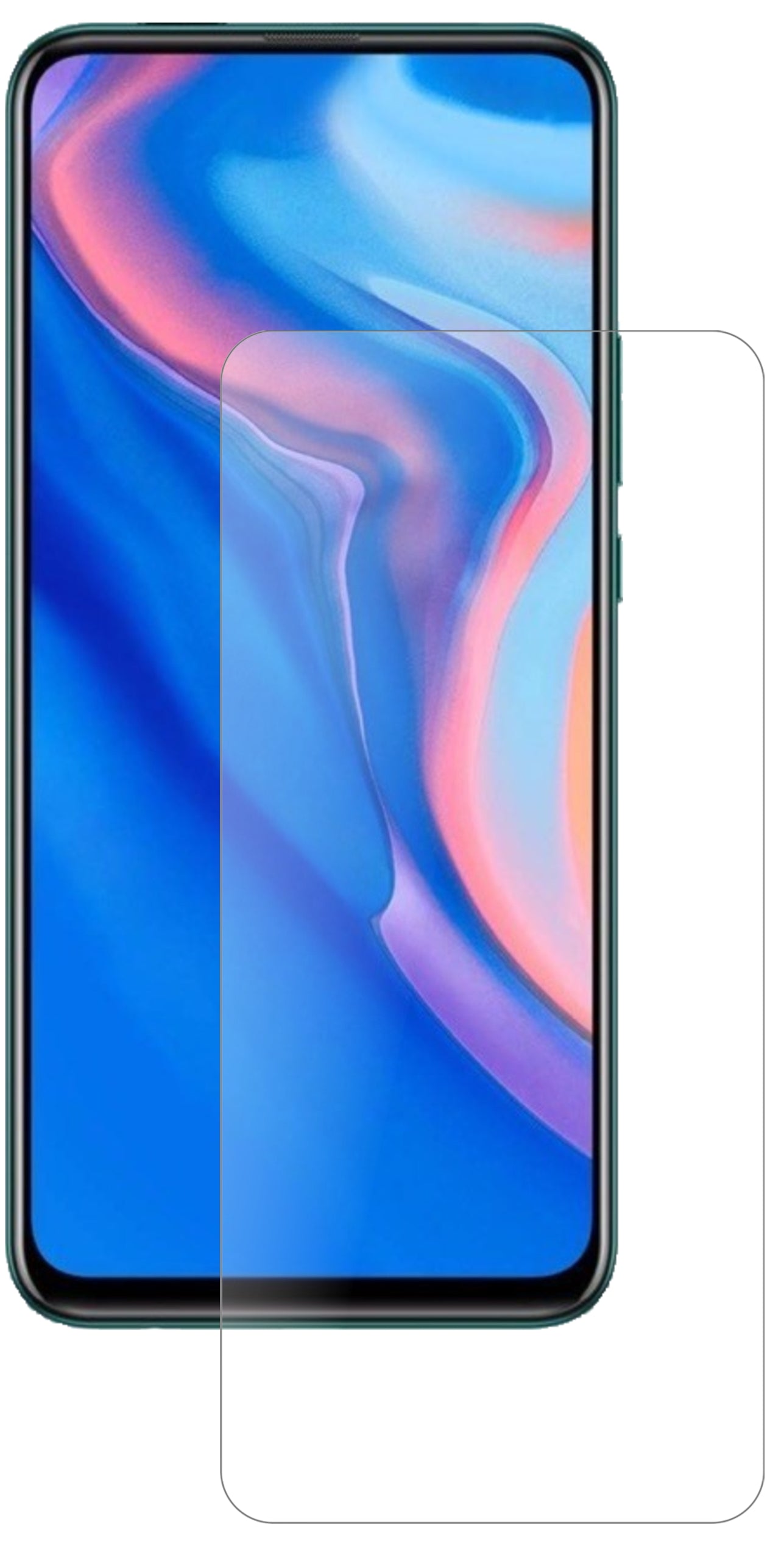 HuaweiP Smart Pro (2020) mit aufgebrachter dipos Panzerfolie, die lästige Fingerabdrücke minimiert