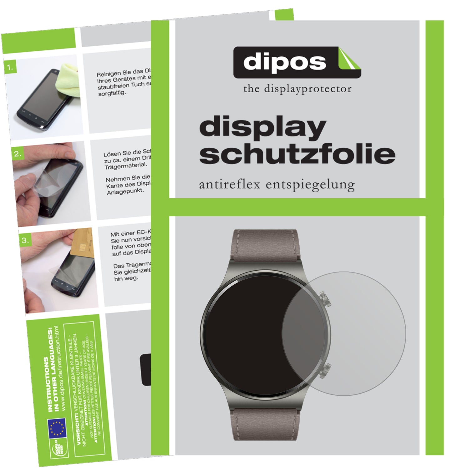 5x Schutzfolie matt für Huawei Watch GT 2 Pro Display-Schutzfolie