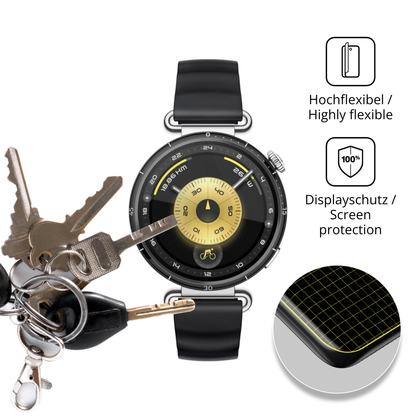 dipos Displayschutz für Huawei Watch GT6 41mm, transparente Oberfläche, geringe Dicke und perfekte Passform